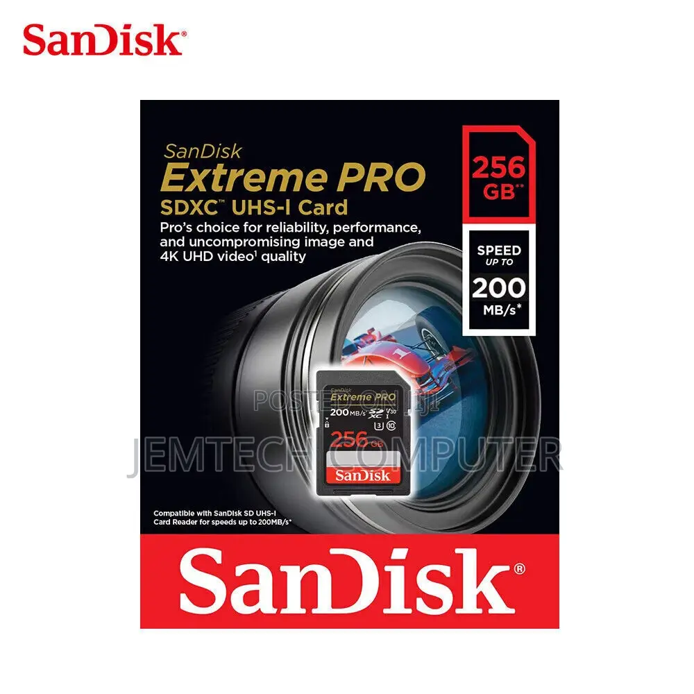 Sandisk SDXC Extreme PRO 200mb/S 256gb