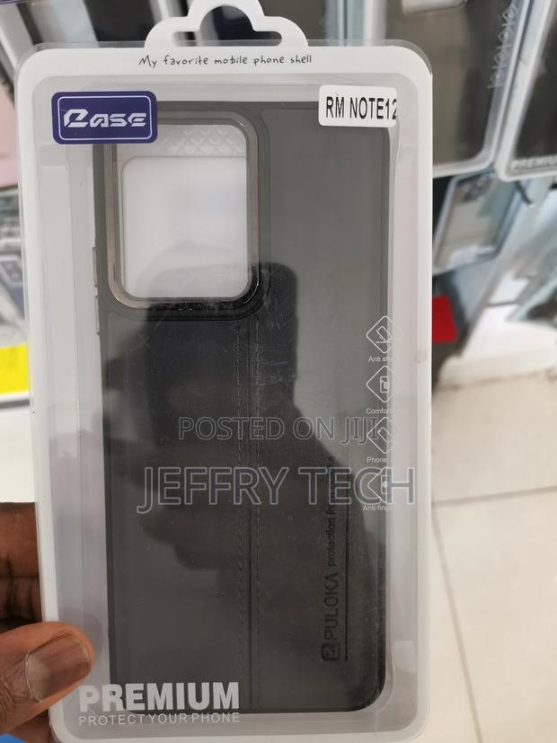 Puloka PU Leather Back Case for Redmi Note 12 -Black - main view