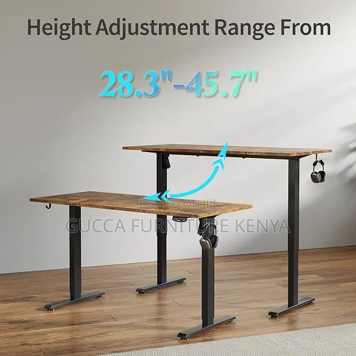 Office Desk: 140cm Height Adjustable Electric Standing Desk