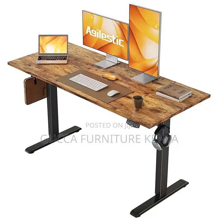 Office Desk: 140cm Height Adjustable Electric Standing Desk