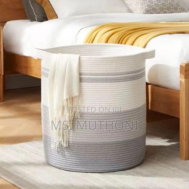 Decorative Cotton Rope Basket. - thumbnail 2