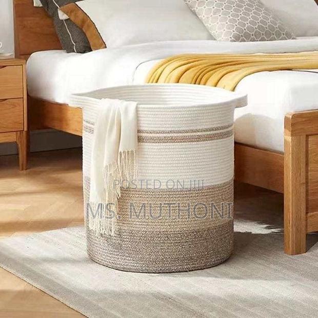 Decorative Cotton Rope Basket. - thumbnail 3