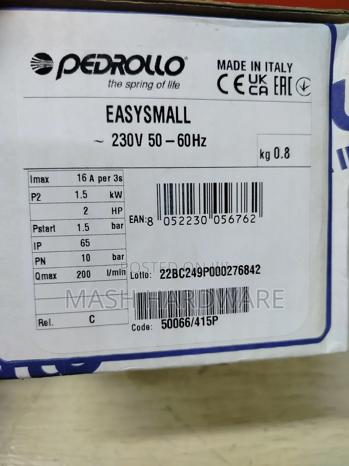Easy Small Pedrollo Pump Control(W.Gauge)