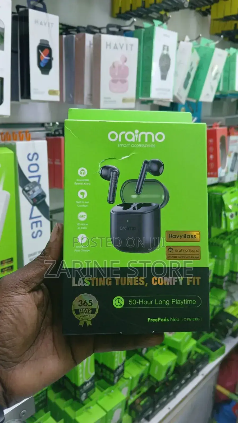 Oraimo Earpods With High Bass 50 HRS Playtime Earbuds