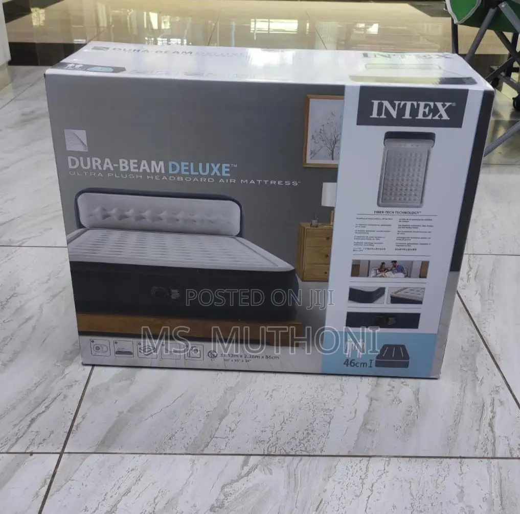 Intex Dura Beam Airbed Electric Pump Supportive Headboard