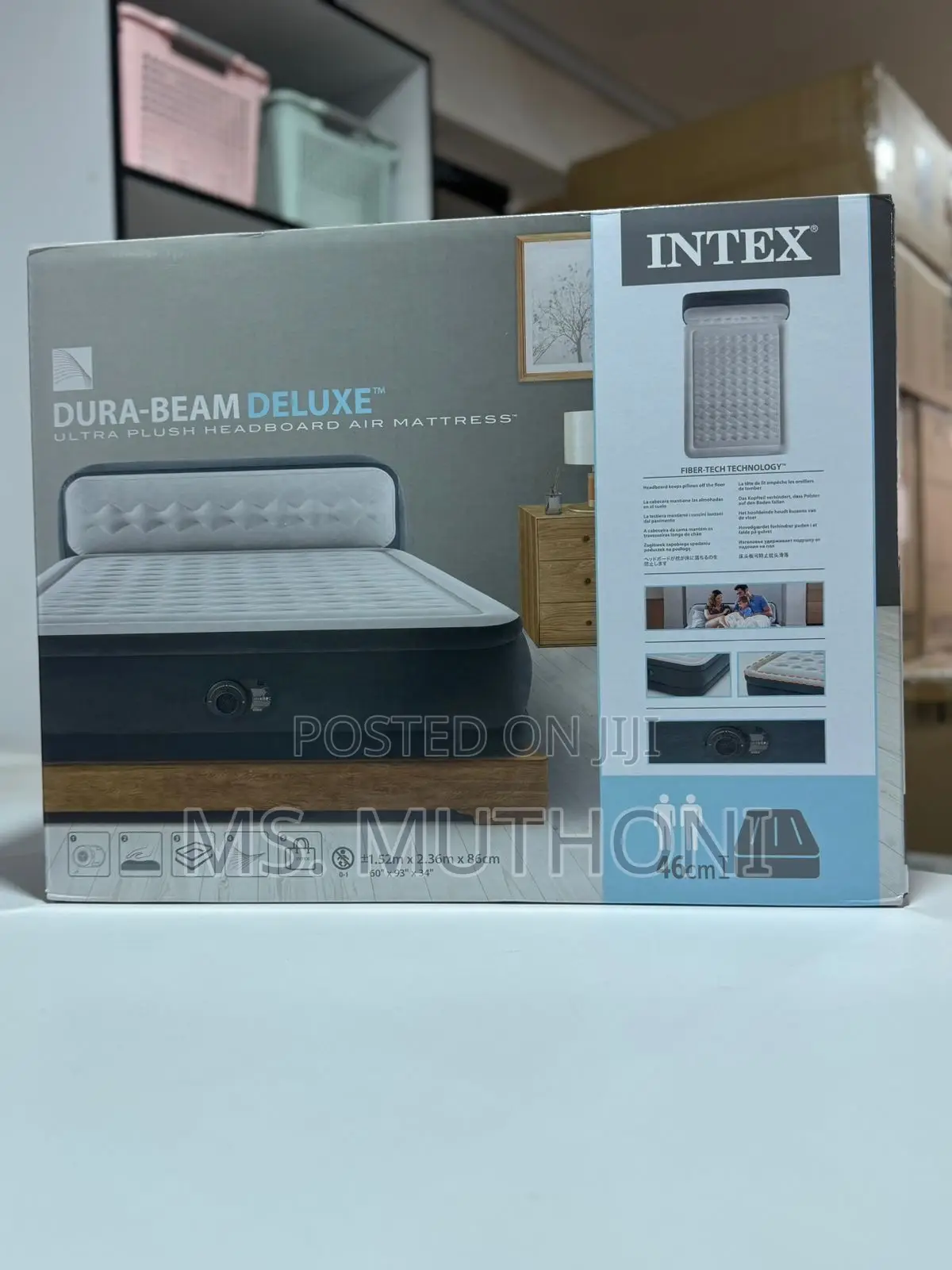 Intex Dura Beam Airbed Electric Pump Supportive Headboard