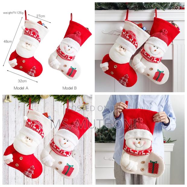 *Large Christmas Stocking Socks Decorations - thumbnail 2