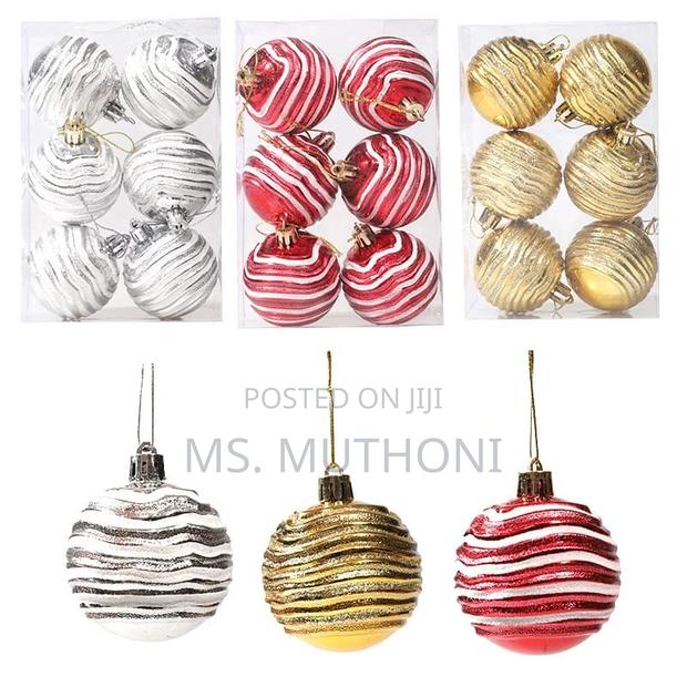 6pcs New Plastic Christmas Ball 6cm - thumbnail 3