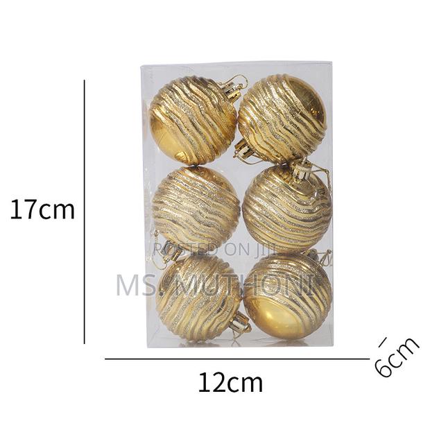 6pcs New Plastic Christmas Ball 6cm - thumbnail 4