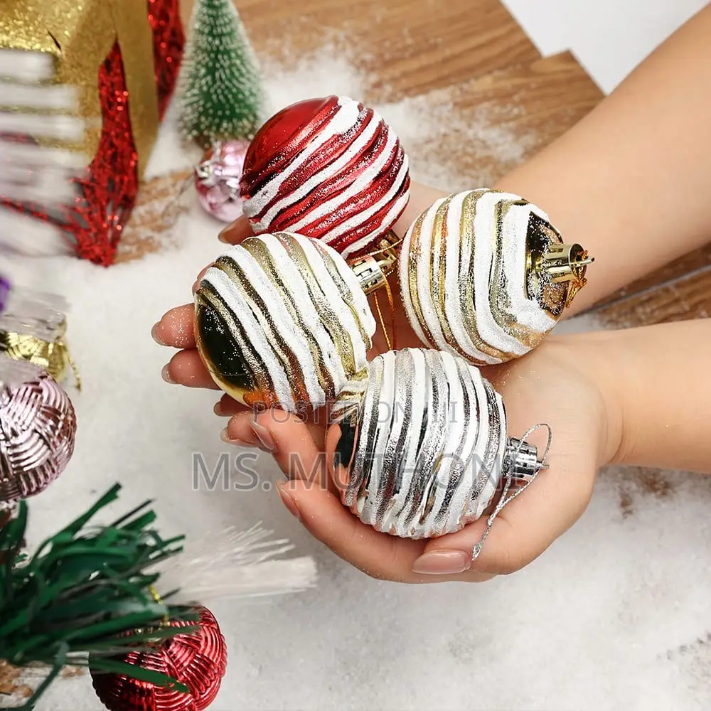 6pcs New Plastic Christmas Ball 6cm