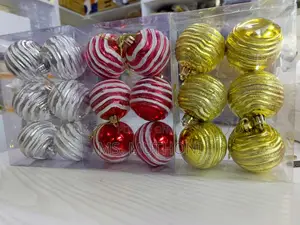 6pcs New Plastic Christmas Ball 6cm
