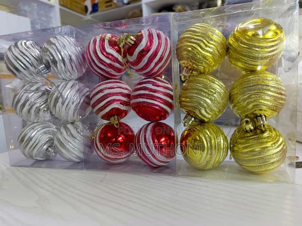 6pcs New Plastic Christmas Ball 6cm - thumbnail 2