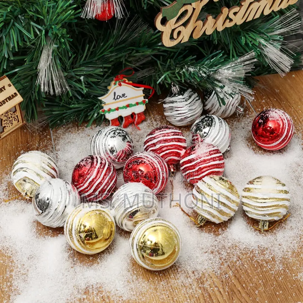 6pcs New Plastic Christmas Ball 6cm