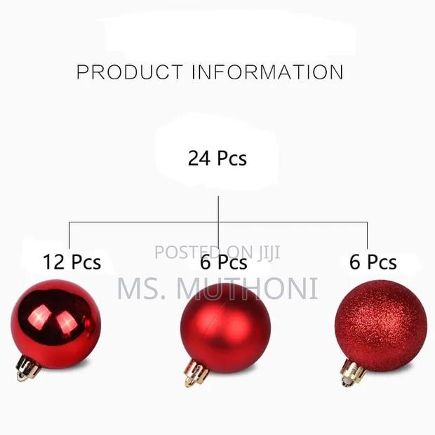 24pcs Christmas Tree Decor Ball Bauble Hanging Pendant B - thumbnail 7