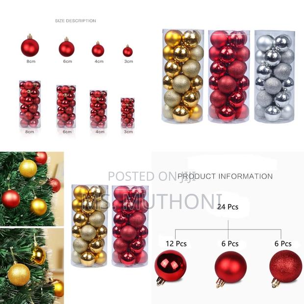 24pcs Christmas Tree Decor Ball Bauble Hanging Pendant B - thumbnail 5