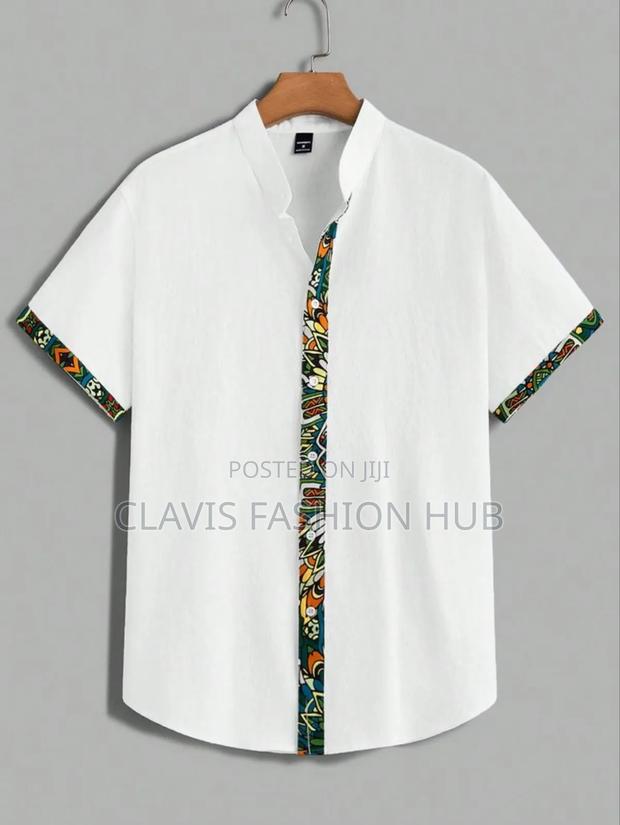 Chinese Collar African Shirts for Men - thumbnail 2