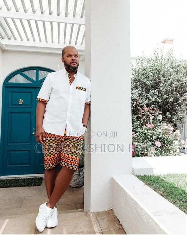 Shirt and Ankara Shorts for Men