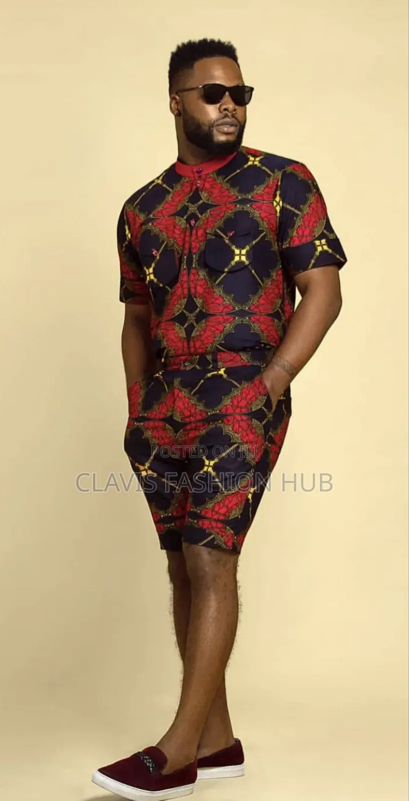 Full Kitenge Shirt and Shorts