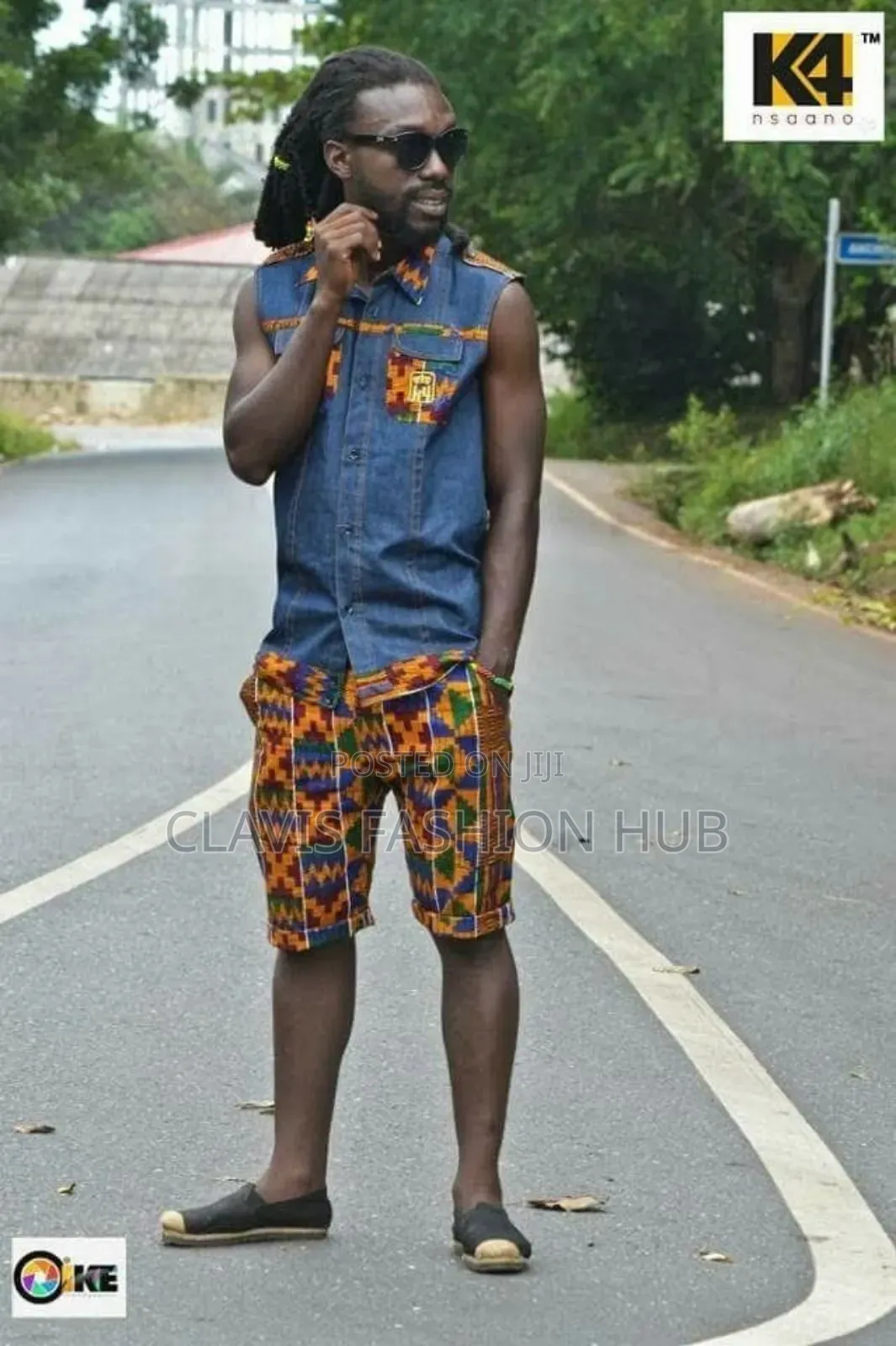 Matching Kitenge Shirt and Short for the Gents