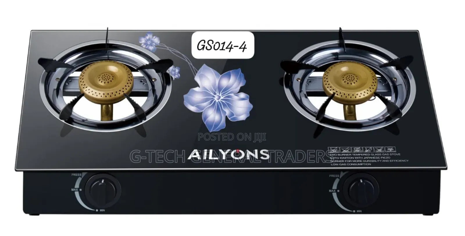 Gas Stove! Ailyons 2burner Glass Gas Cooker
