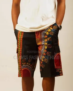 Ankara Black Shorts for Men