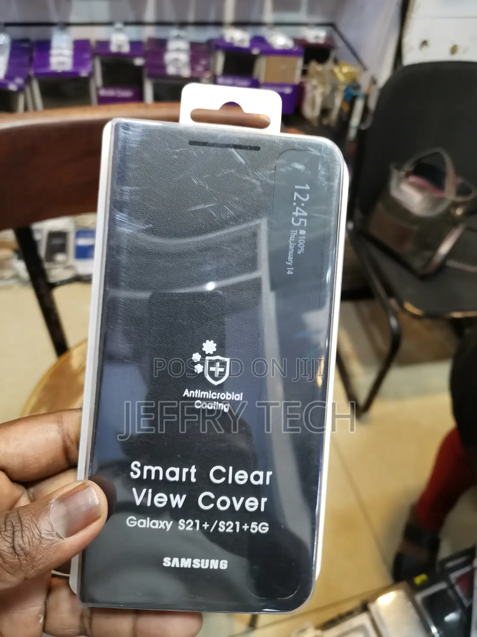 Samsung Galaxy S21 Plus Smart Clear View Cover - Black