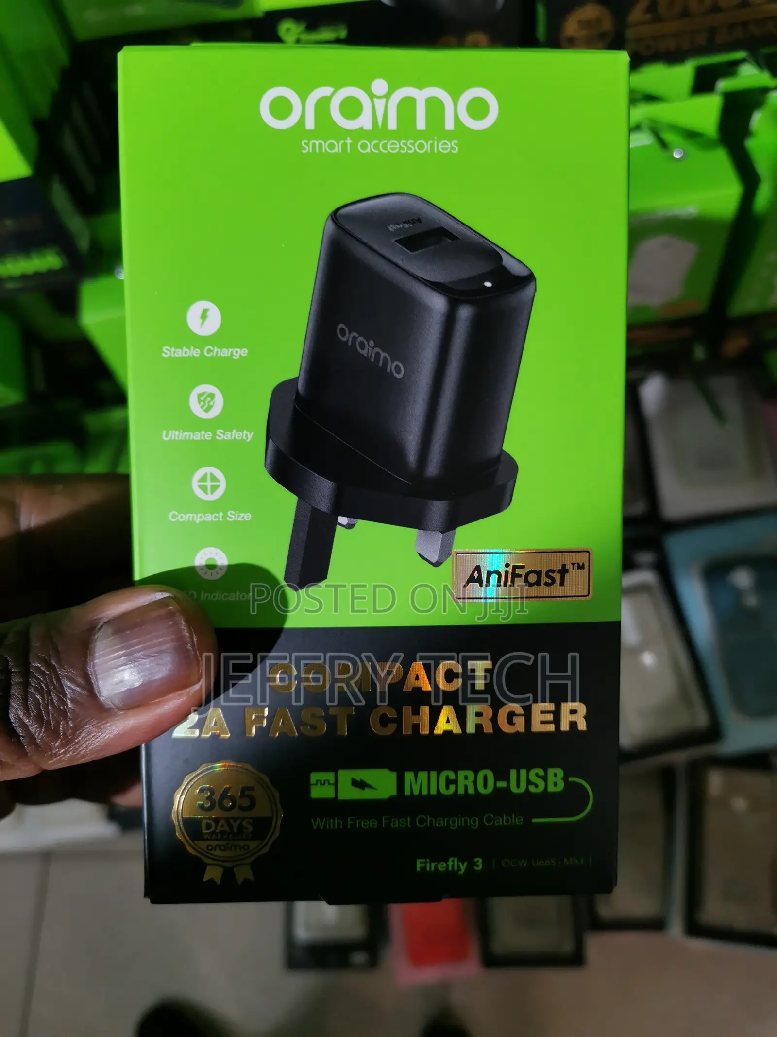 Oraimo Firefly 3 Fast Charging Charger Kit (OCW-U66S+M53)