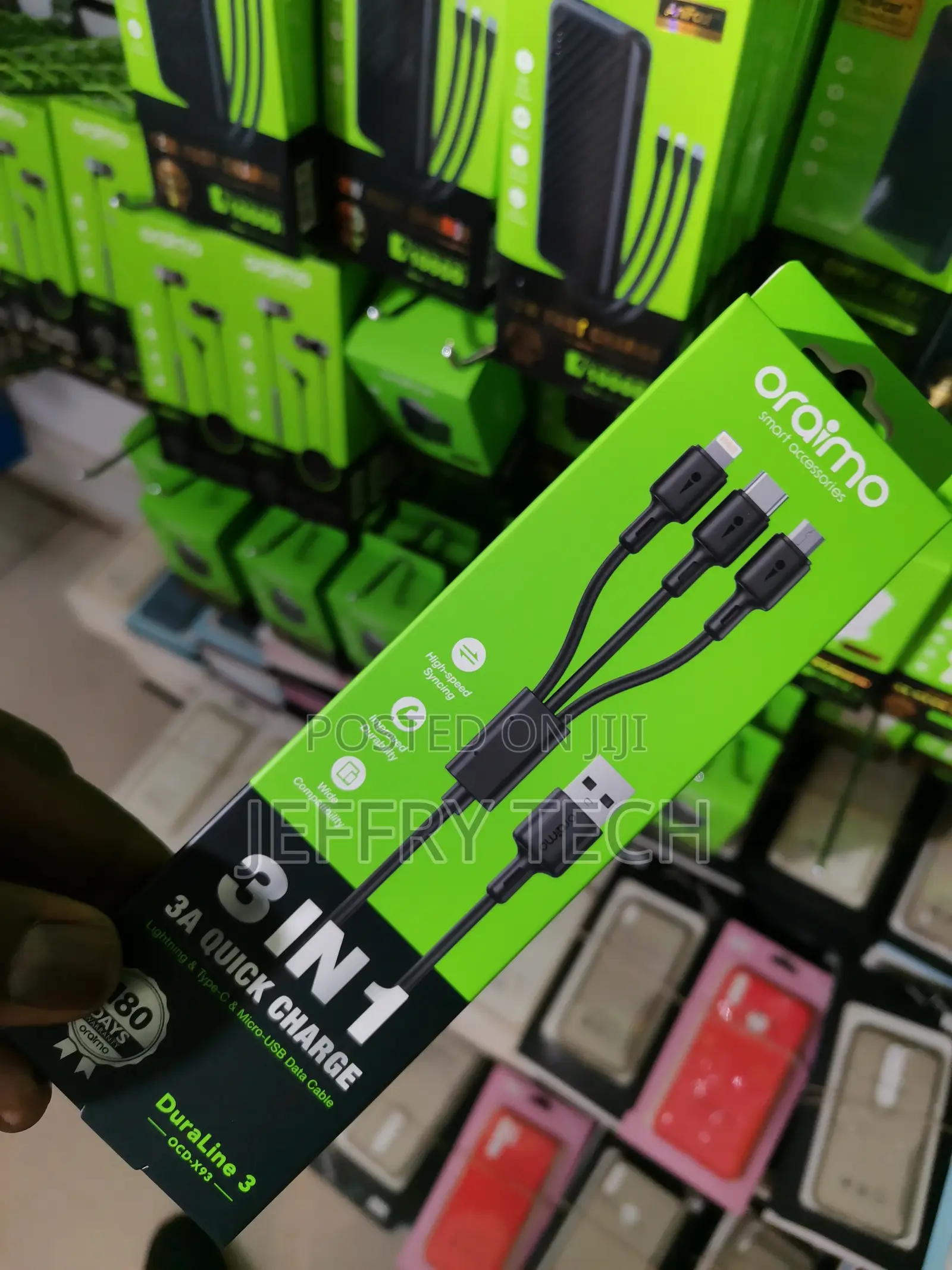 Oraimo – 3 in 1 Cable Durable Micro – OCD-X93