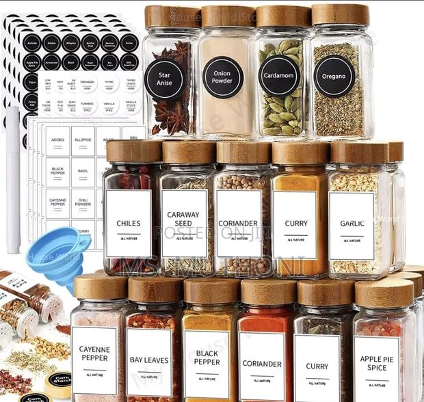 29pcs Set Glass Storage Jars With Bamboo Lid - main view