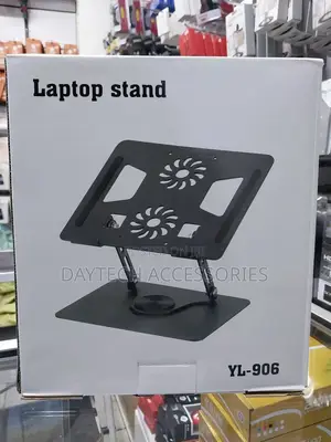 Adjustable Laptop Stand 360 Rotating Black