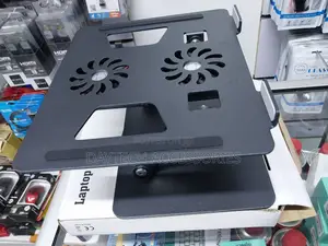 Adjustable Laptop Stand 360 Rotating Black