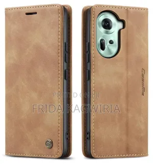 Oppo Reno 11 5g Brown Leather Caseme Flip Cover