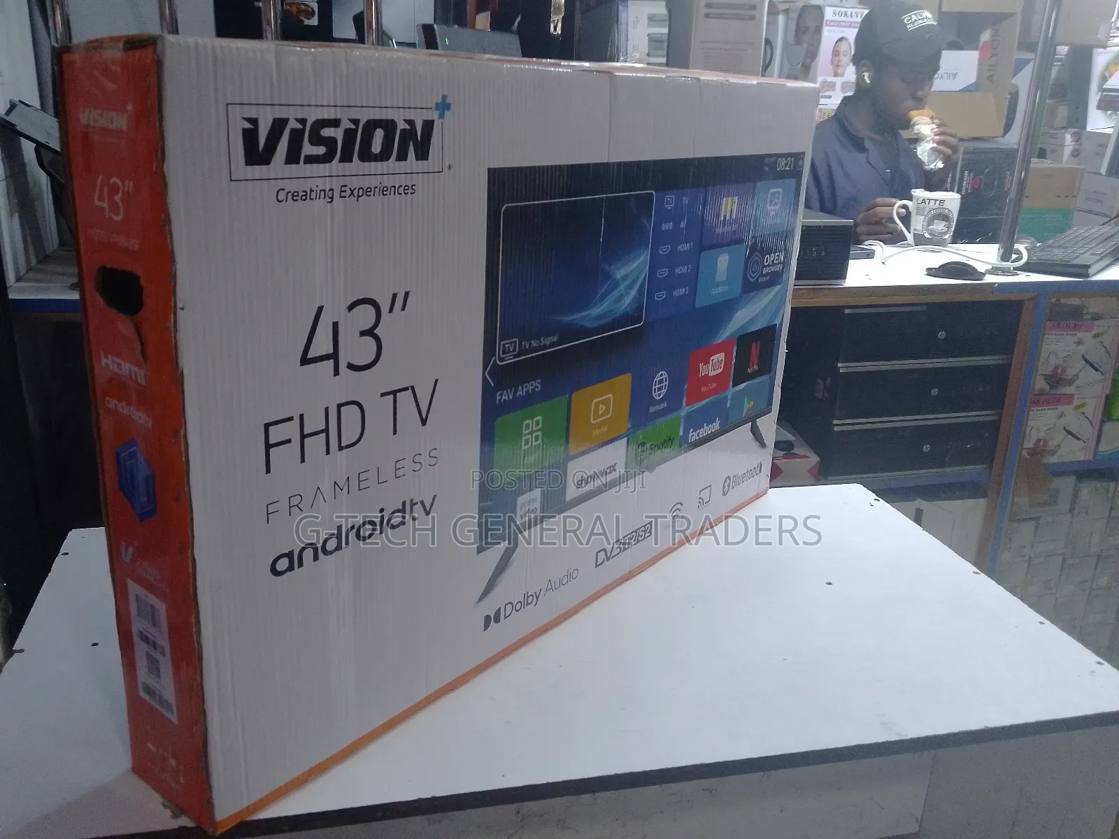 Vision Frameless 43inch Smart Android,Free Channels