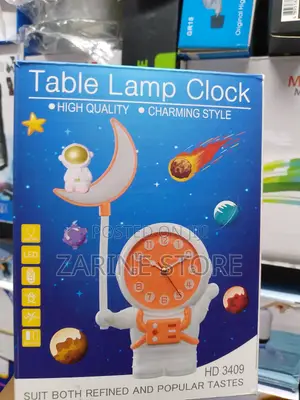 Hd 3408 Table Lamp Clock, Come With Recharging Cable, Led