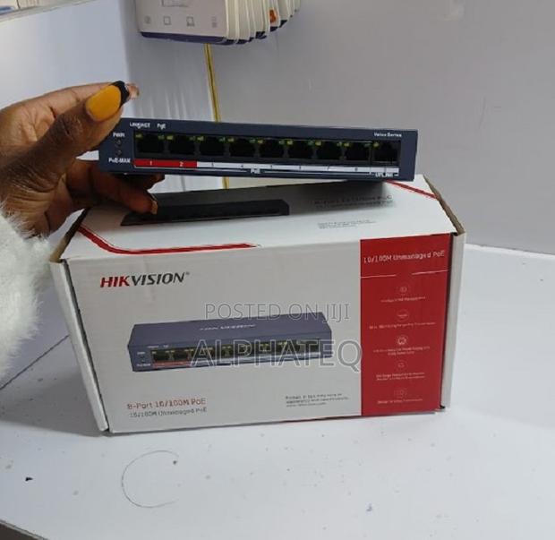 Poe Switch- 8 Port Poe Switch for Cameras Hikvision P.O.E