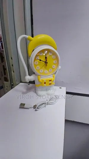 Table Top Lamp Clock Rechargeable Charming Style Light