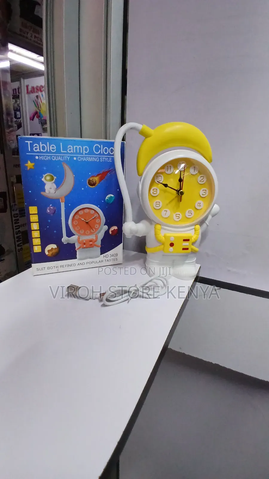 Kid's Gift Table Lamp Clock Rechargeable Clock Toy Design