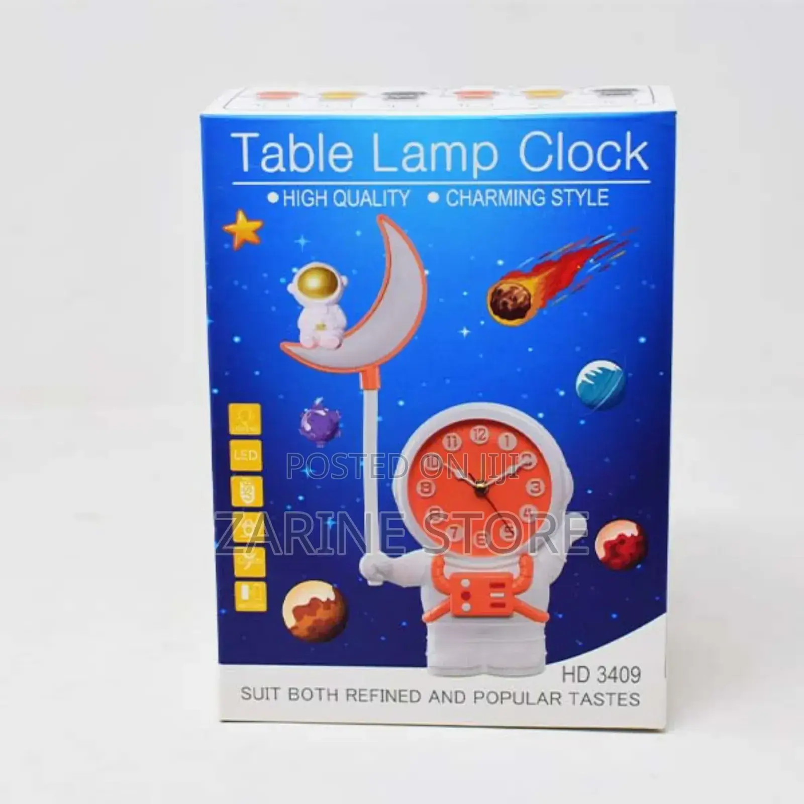 Clock With an Emergency Lamp Light It's Rechargeable