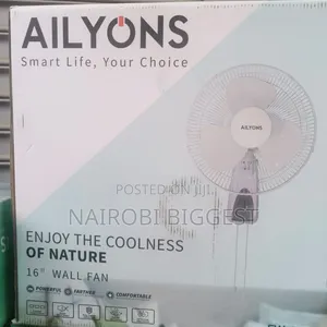 Ailyons White 16" Wall Fan