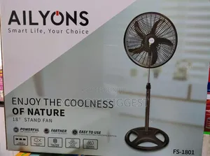 Ailyons Black 18" Standing Big Fan
