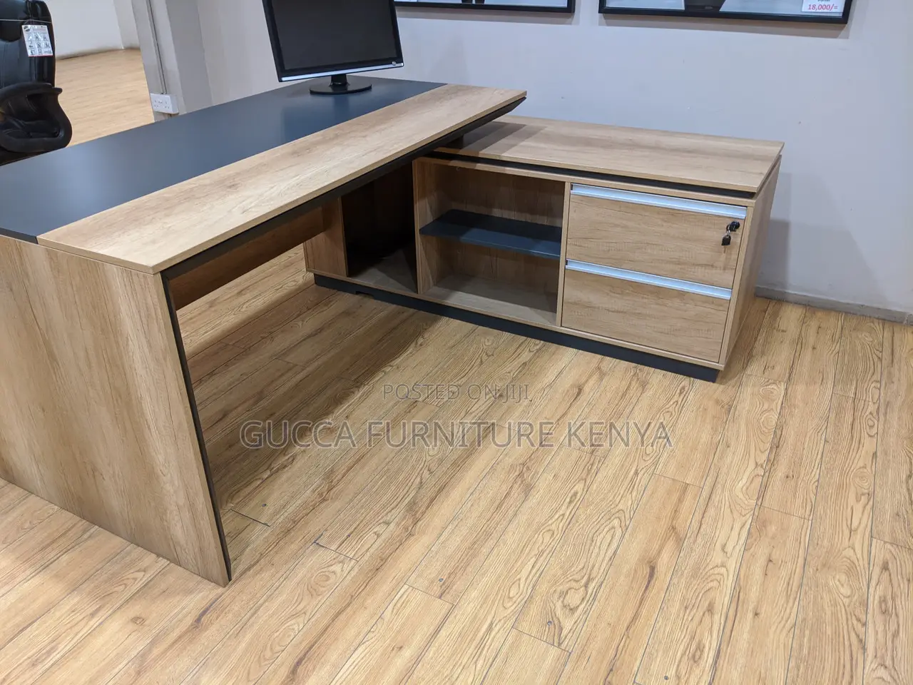 Office Desk: Customized 1800mm L-Fashioned Office Desk