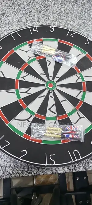 Dart Board With 6 Darts