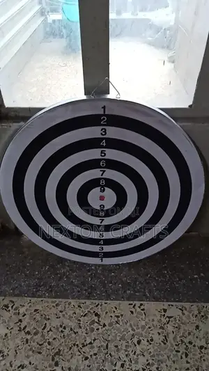 Dart Board With 6 Darts