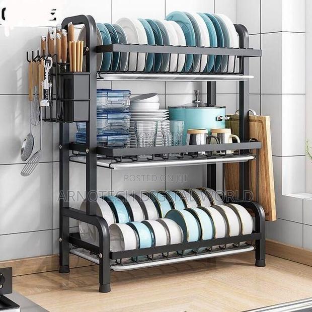 3 Tier Carbon Steel Dish Rack
