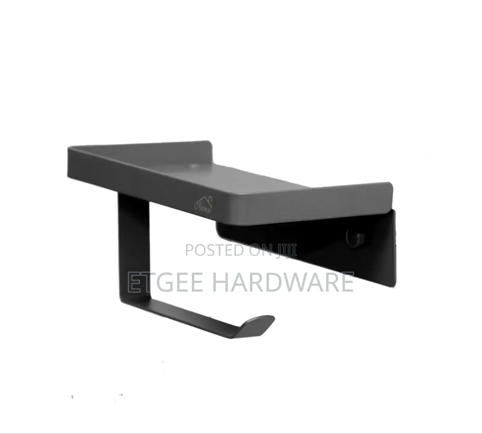 N296 – Tissue Holder With A Shelf – Gun Grey