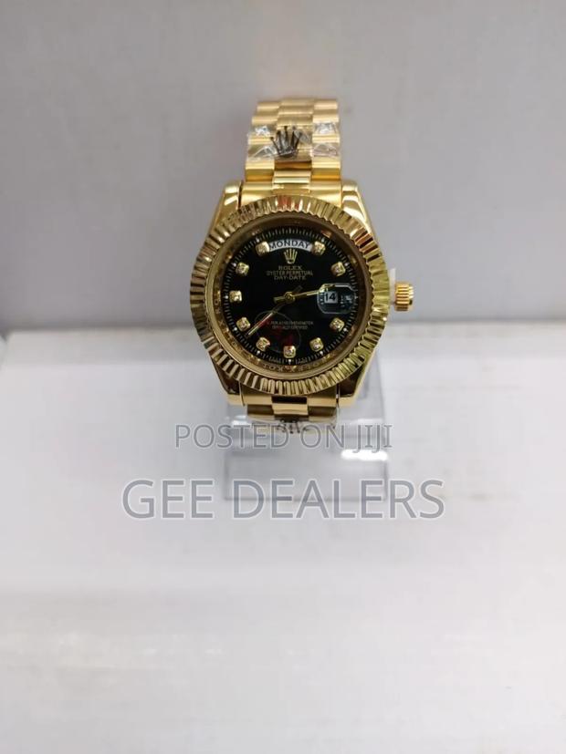 Gold-Black Rolex Wrist Watch,Rolex Watches