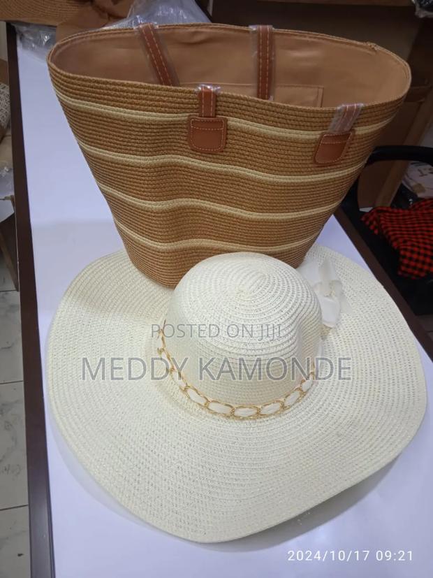 Designer Woven Handbag+Sunny Hat - thumbnail 2