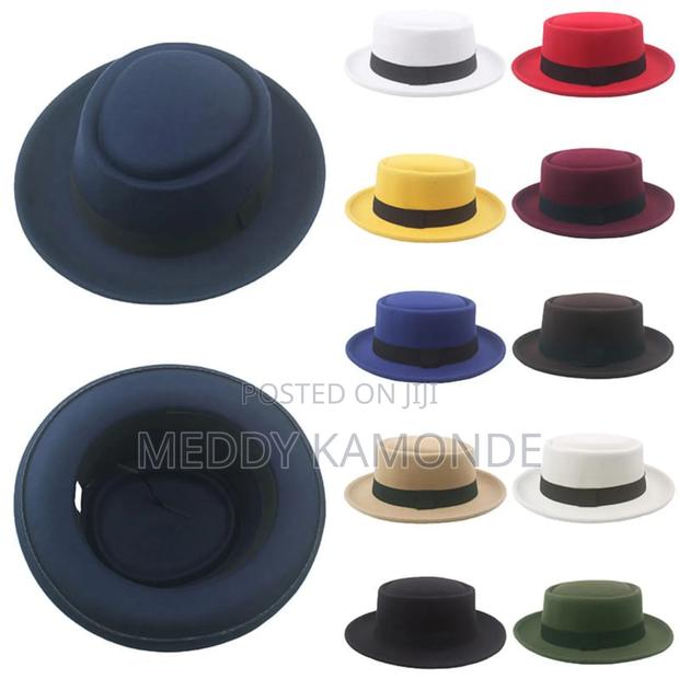 Blue/White Fedora Hats - thumbnail 2