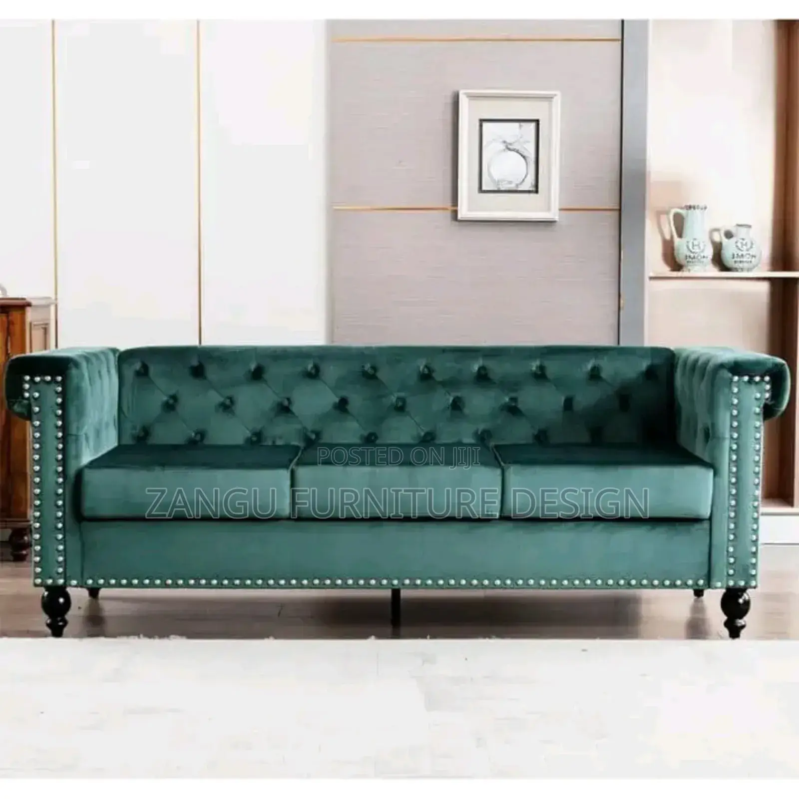 3-Seater Smart Green Sofa