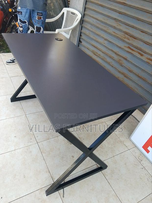 Grey Top Metallic Study Table